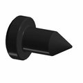 Black pointed Torx screw with wide flat head, metal finish, 1/2 inch length.
