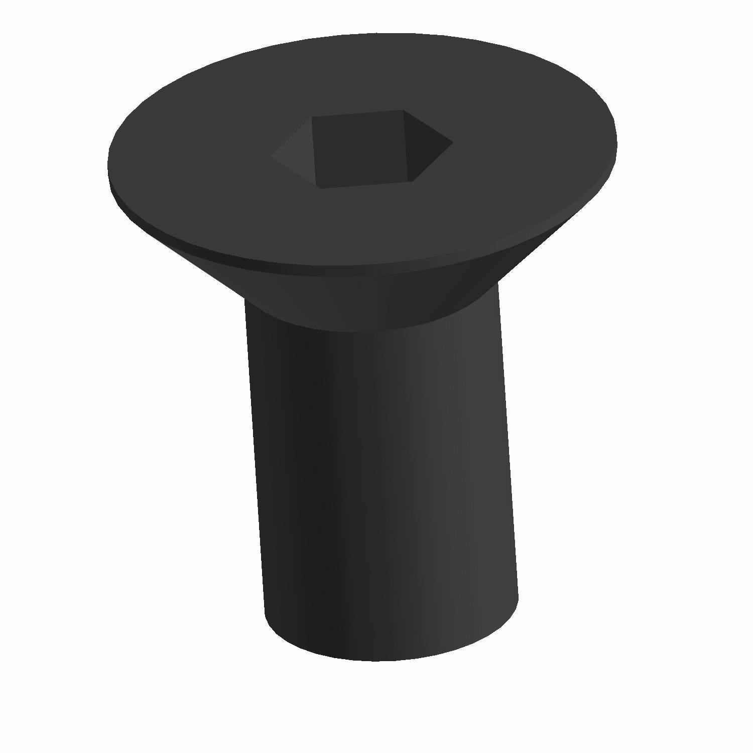 Black flanged screw with hex socket head and cylindrical threaded shaft.