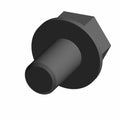 Matte black coolant pump drain plug with hexagonal head and cylindrical extension.