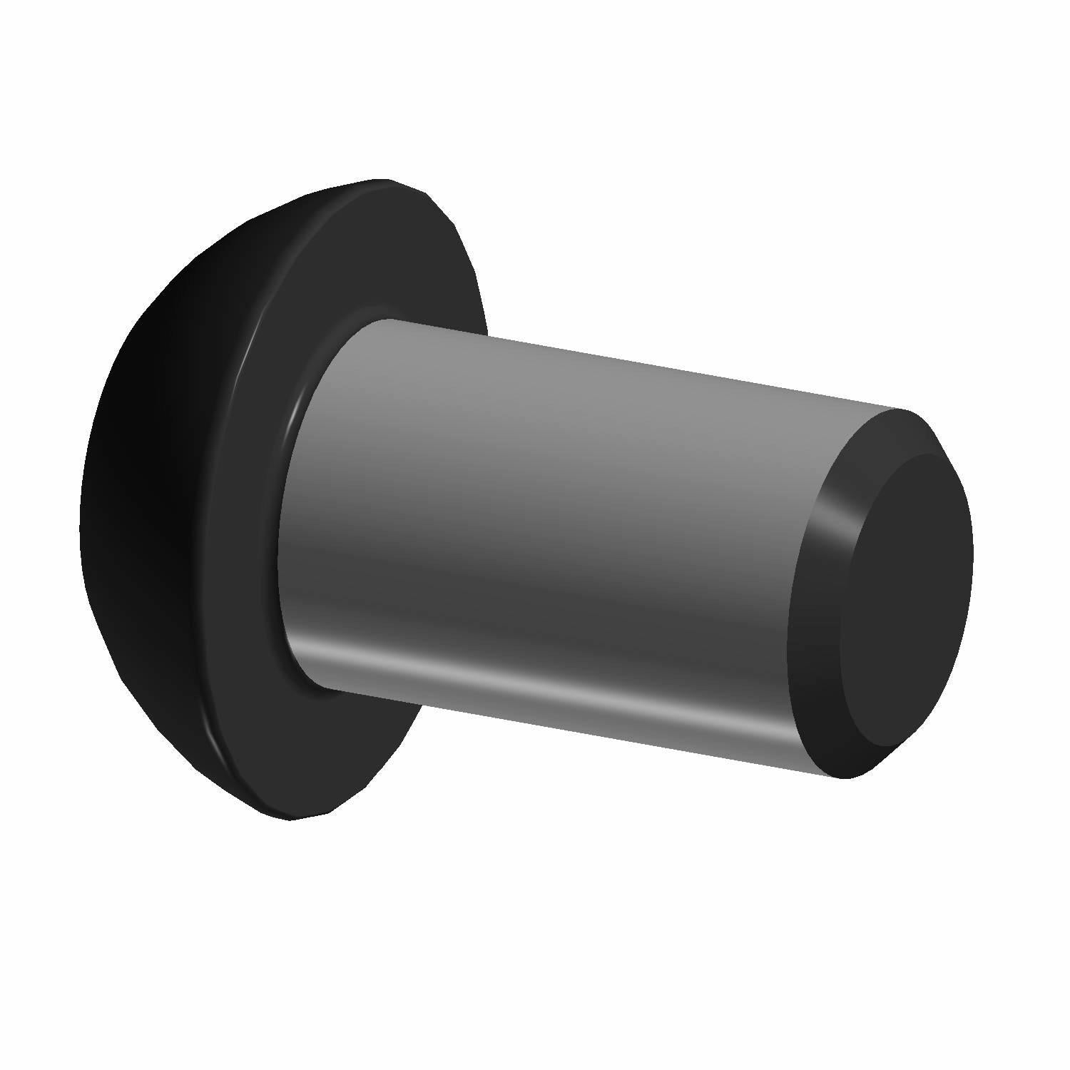Black Torx button head screw with gray threaded shaft, cylindrical shape, M6X1X10 size by Polaris.