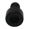 Black hex socket head screw M6x1.0x12mm with coarse threading, steel material.