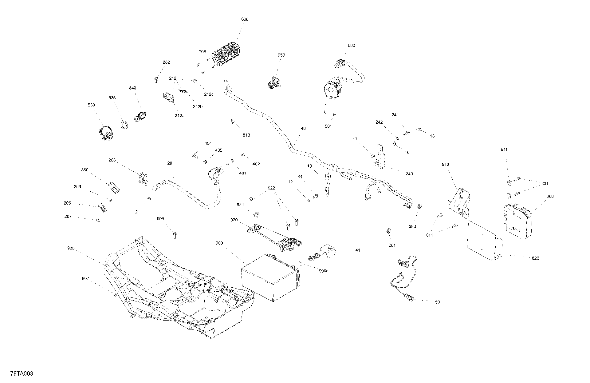 An Image of a Genuine Can-Am Parts Schematic Diagram showing the schematic - ELECTRIC - SYSTEM