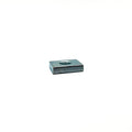 Square metal nut with central threaded hole, zinc-plated finish.