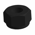 Black hex nut with M10 x 1.25 thread size, 8mm height, made of metal.