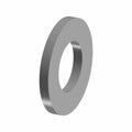 Gray metal flat washer with smooth surface and round shape, medium thickness.
