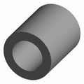 Gray cylindrical spacer with hollow center and smooth surface, designed for motorcycle fitment.
