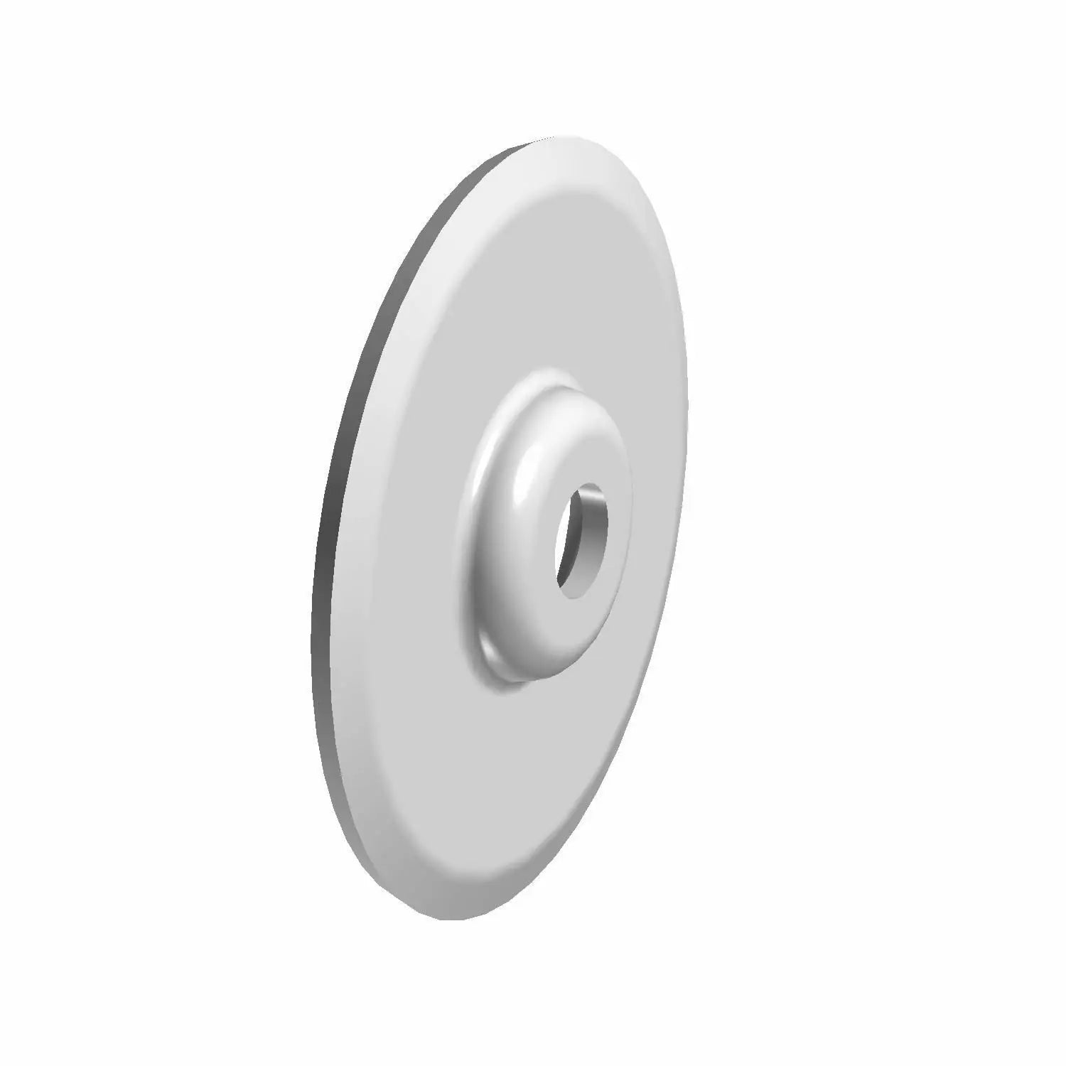 Silver metal star washer with central hexagonal hole and raised center ring.