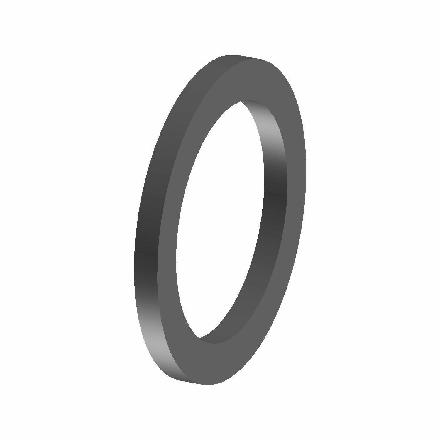 Copper flat washer with 14.2 x 19 x 1.5 mm dimensions, smooth finish.