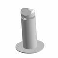 Silver metal rivet with a flat circular base and a rounded, slightly tapered head.