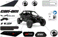 BODY - DECALS - 2026 CAN AM MAVERICK R X RS SAS - TIMELESS BLACK METALLIC - 77" WIDTH