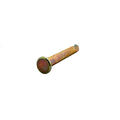 Rust-colored metal clevis pin with a flat round head and a smooth cylindrical shaft.