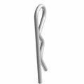 Silver metal hood panel pin clip with a looped top and a wavy securing arm.