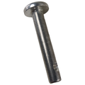 Steel pin anchor with a cylindrical shaft and flat, round head for secure fastening.