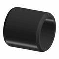 Black cylindrical rubber bushing with smooth surface and hollow center.