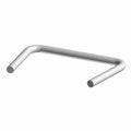 Silver metal retainer pin spring with a rectangular U-shaped bend and rounded ends.