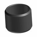 Black cylindrical metal dowel hole with smooth finish and beveled top edge.