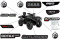 BODY - FEATURE DECALS - 2024 CAN AM OUTLANDER MAX 850 EFI 4X4 XT - PLATINUM SILVER SATIN - (2)