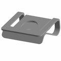 Gray metal 1/4 turn clip with 6 mm width and curved locking tabs on each side.