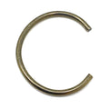 Metal ring spring clip with a circular shape and an open gap, made of durable steel.
