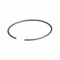 Black metal circlip ring with open-ended design and 2.0 mm thickness.