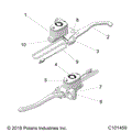 BRAKES: FRONT BRAKE LEVER and MASTER CYLINDER - 2020 POLARIS SCRAMBLER XP 1000 55"