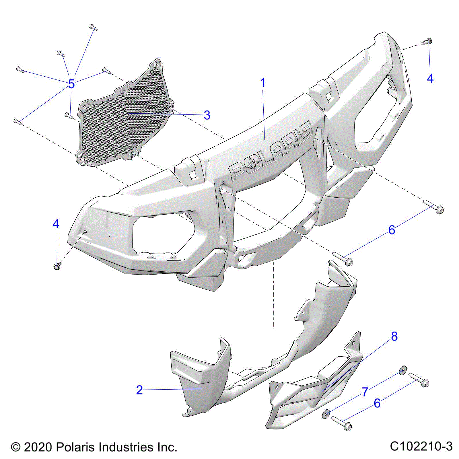 Polaris OEM Schematic | BODY: FRONT BUMPER Witchdoctors