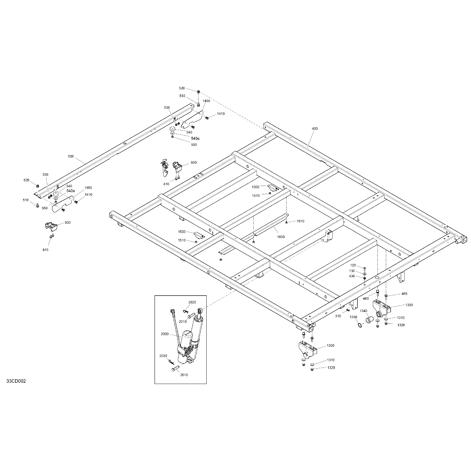 An Image of a Genuine Can-Am Parts Schematic Diagram showing the schematic - BODY - CARGO - LOWER SECTION