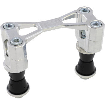 The Honda Handlebar Clamp Kit 7/8" by Lone Star Racing / Tech 5 Ind. features a durable billet aluminum bracket with two black rubber rollers, ideal for reliable performance in industrial or steering stem applications.
