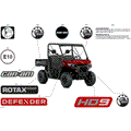 BODY - DECALS - 2024 CAN AM DEFENDER HD9 DPS - FIERY RED METALLIC - 62" WIDTH CALI