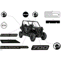 BODY - DECALS - 2026 CAN AM MAVERICK TRAIL 700 EFI DPS - TIMELESS BLACK METALLIC - 50" WIDTH - (2)