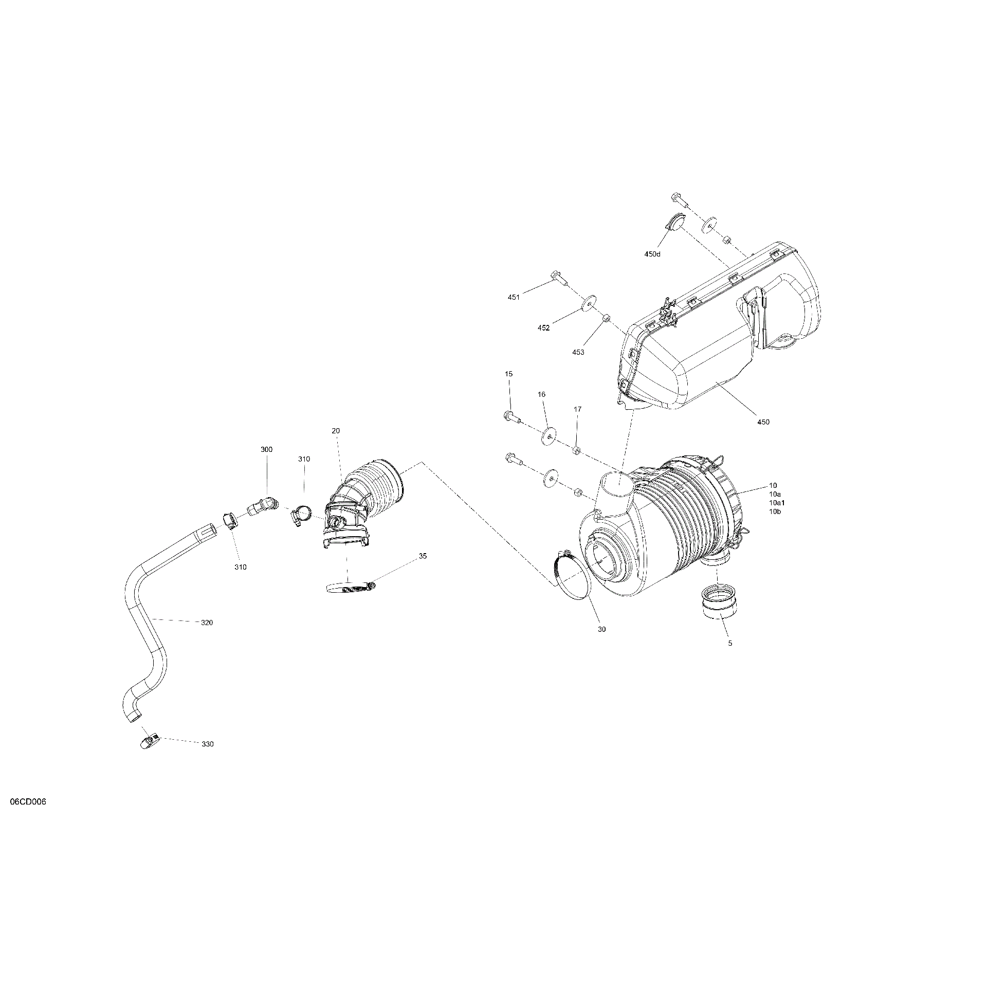 An Image of a Genuine Can-Am Parts Schematic Diagram showing the schematic - ENGINE - AIR INTAKE