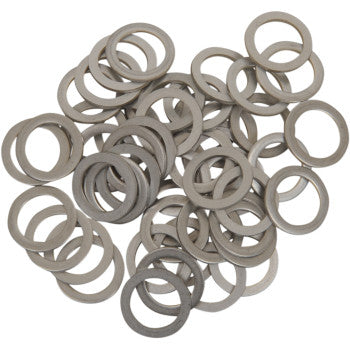Bolt Drain Plug Washers M10 are circular aluminum OEM replacement parts with a center hole, shown scattered on a white background.