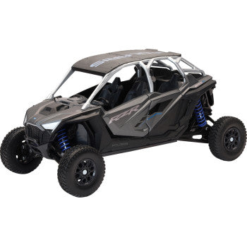 18 scale Polaris RZR Pro R4 model with detailed suspension and roll cage.