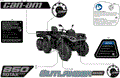 BODY - FEATURE DECALS - 2026 CAN AM OUTLANDER MAX 850 6X6 DPS EFI - GRANITE GREY