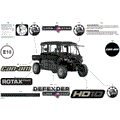 BODY - DECALS - 2024 CAN AM DEFENDER MAX HD10 LONE STAR EDITION CAB - NIGHT BLACK - 67" WIDTH