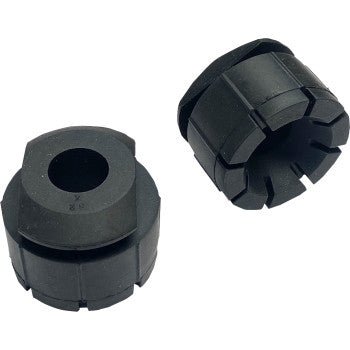 The Grommets 2 Pack by K&S Technologies features two black cylindrical rubber grommets with a hollow center and multiple edge grooves, shown from different angles on a white background. OEM replacement design.