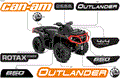 BODY - FEATURE DECALS - 2018 CAN AM OUTLANDER 4X4 DPS 650 EFI - CALI - ORANGE CRUSH