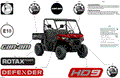 BODY - DECALS - 2024 CAN AM DEFENDER HD9 DPS - FIERY RED METALLIC - 62" WIDTH