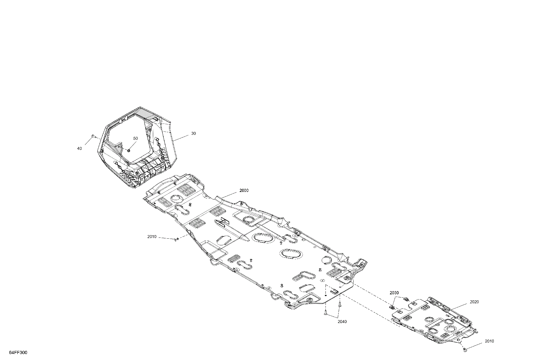 An Image of a Genuine Can-Am Parts Schematic Diagram showing the schematic - BODY - SKID PLATE AND BUMPER