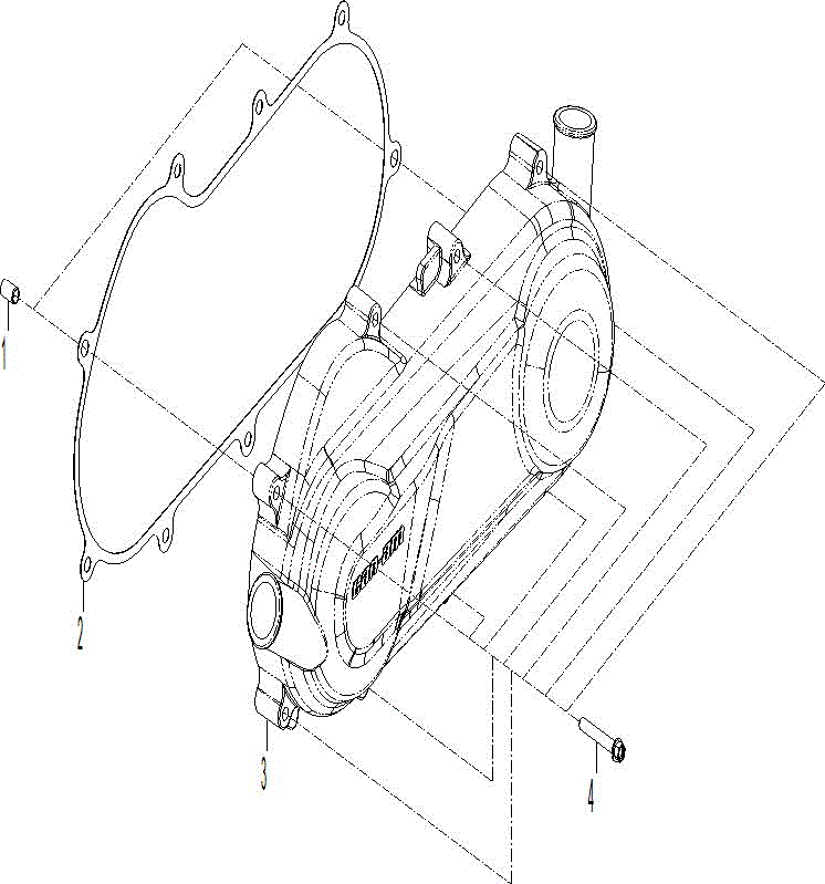 An Image of a Genuine Can-Am Parts Schematic Diagram showing the schematic - ENGINE - CRANKCASE COVER LH