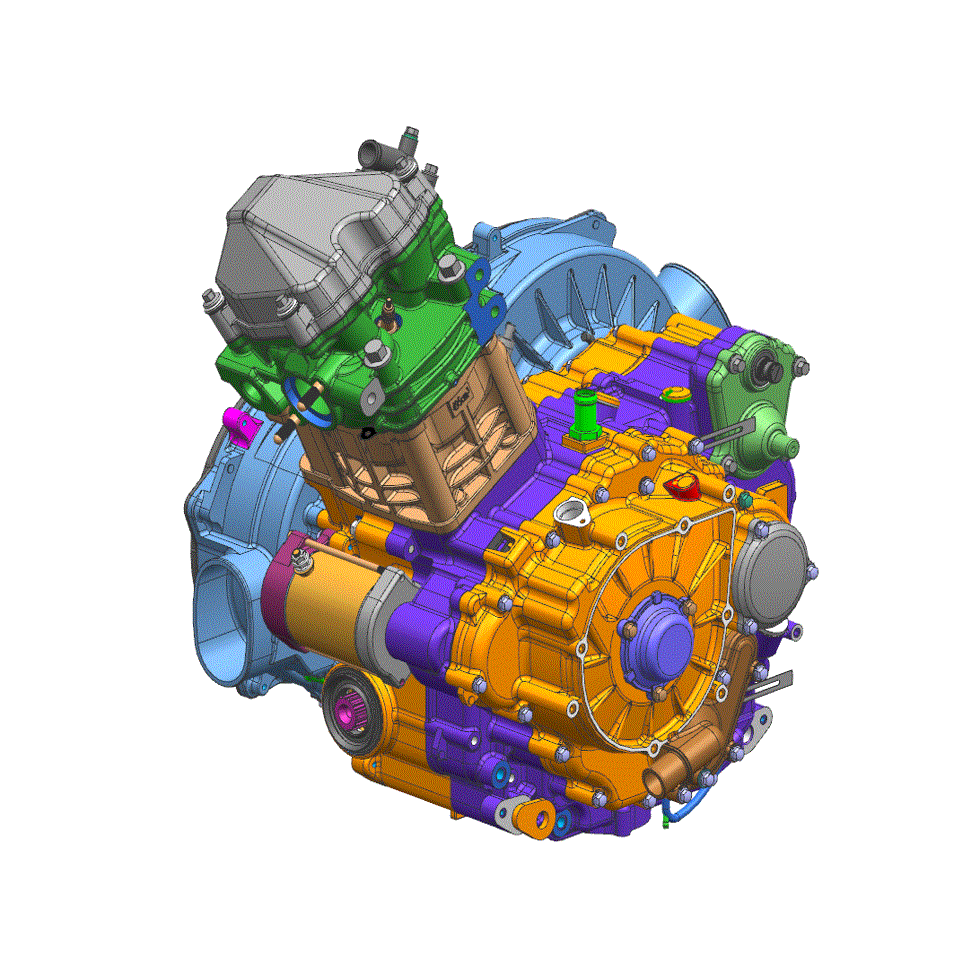 An Image of a genuine CFMOTO Parts Schematic Diagram showing the group - 191R ENGINE - 2022 CFMOTO CFORCE 500 S