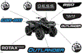 BODY - FEATURE DECALS - 2024 CAN AM OUTLANDER 850 EFI 4X4 DPS - GRANITE GREY - (2)