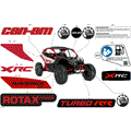 BODY - DECALS - 2024 CAN AM MAVERICK TURBO RR X RC 64 INCH - HYBRID WHITE PEARL - 64" WIDTH CALI