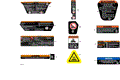 BODY - WARNING DECALS - 2026 CAN AM COMMANDER 1000R EFI XT P - MINERAL GRAY SATIN - 64" WIDTH