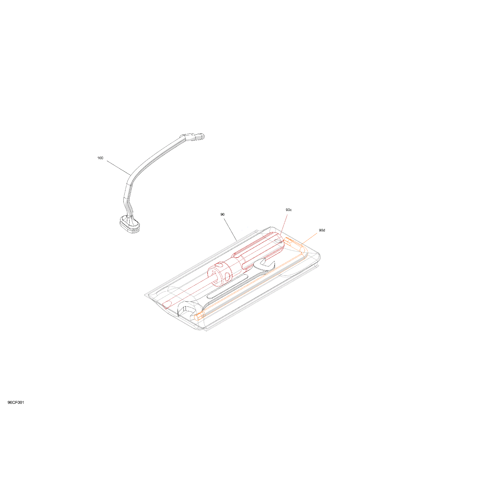 An Image of a Genuine Can-Am Parts Schematic Diagram showing the schematic - MISCELLANEOUS - TOOLS