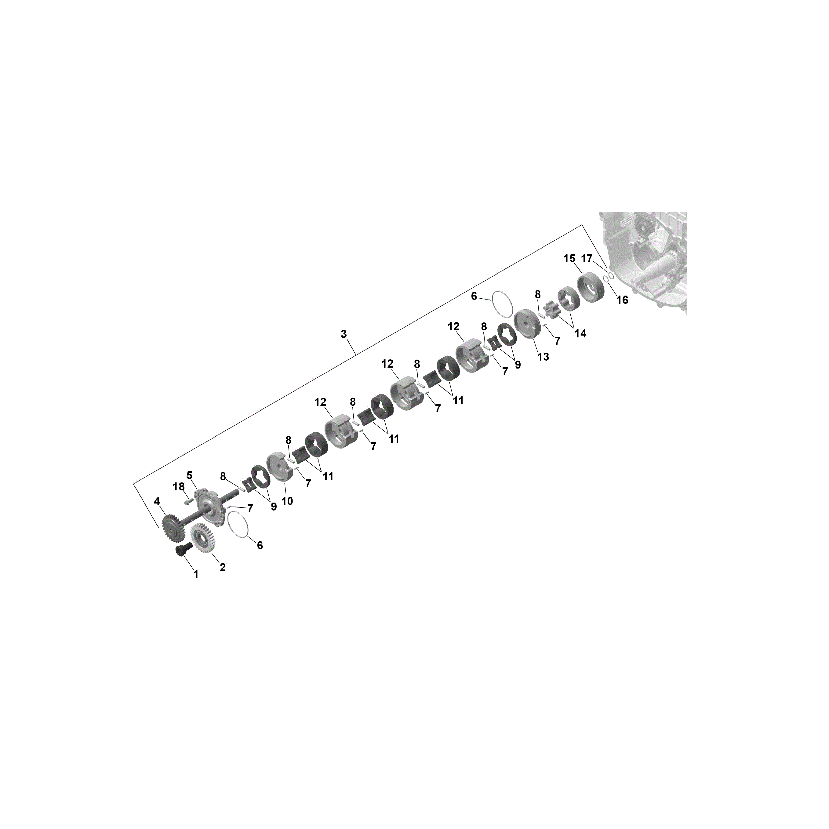 An Image of a Genuine Can-Am Parts Schematic Diagram showing the schematic - ROTAX - OIL PUMP