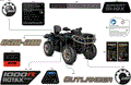 BODY - FEATURE DECALS - 2026 CAN AM OUTLANDER MAX 1000R 4X4 LTD - DUSTY NAVY SATIN