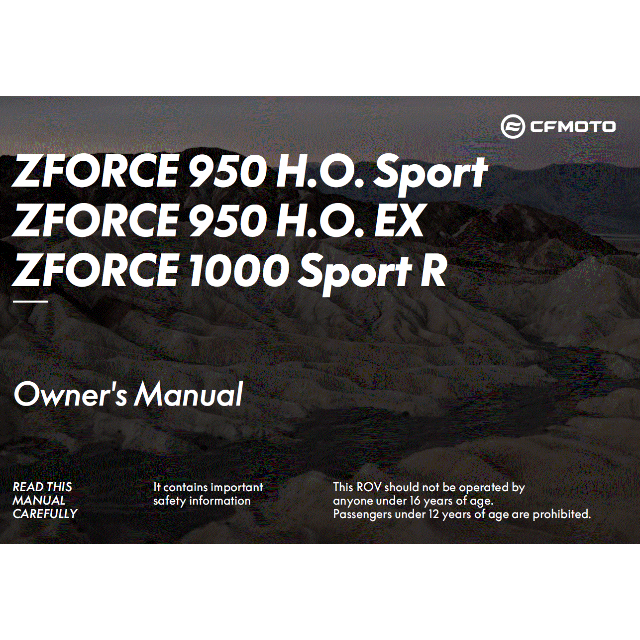 An Image of a Genuine CFMOTO Parts Schematic Diagram showing the schematic - OWNER'S MANUAL - 2024 CFMOTO ZFORCE 950 HO EX