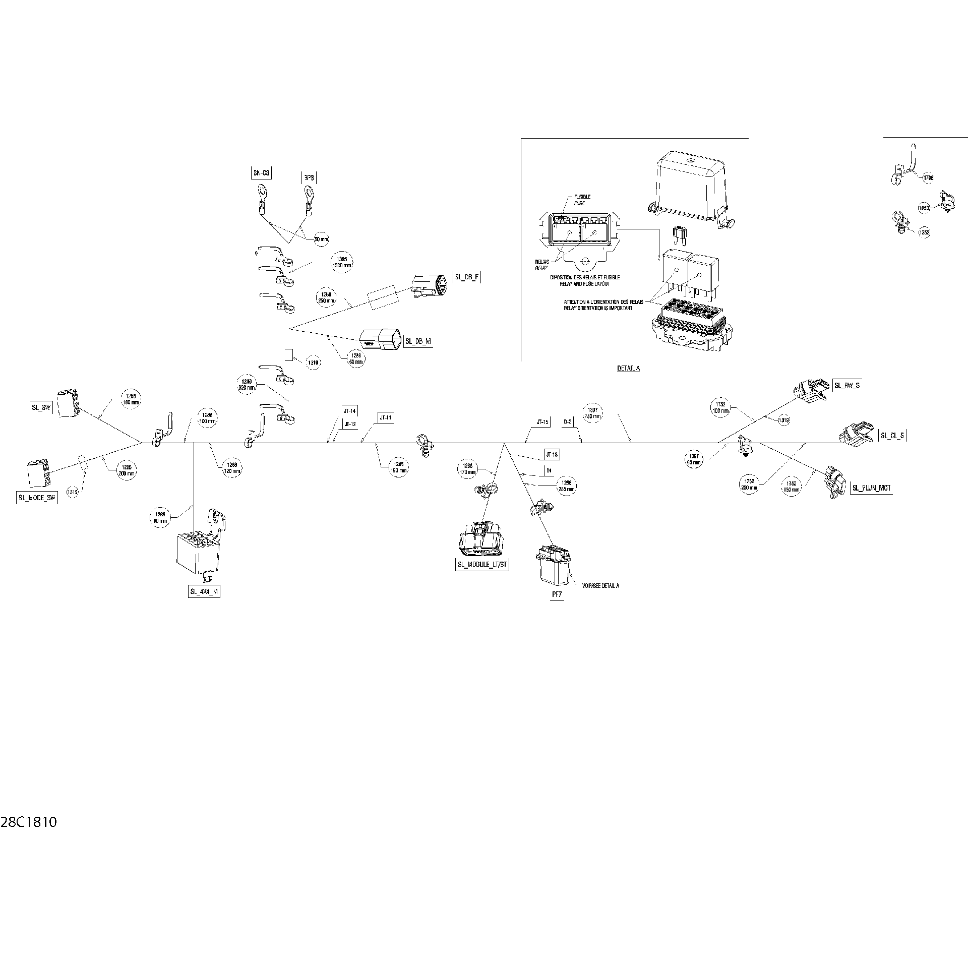 An Image of a Genuine Can-Am Parts Schematic Diagram showing the schematic - MAIN HARNESS - 710005778 - MAVERICK X3