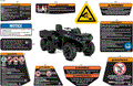 BODY - WARNING DECALS FRONT SECTION - 2025 CAN AM OUTLANDER MAX 1000R 6X6 EFI XT - BOREAL GREEN